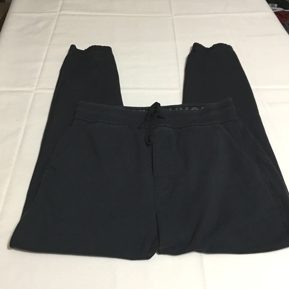 SAXX Down Time Pants Mens Medium Black Joggers Drawstring Pockets